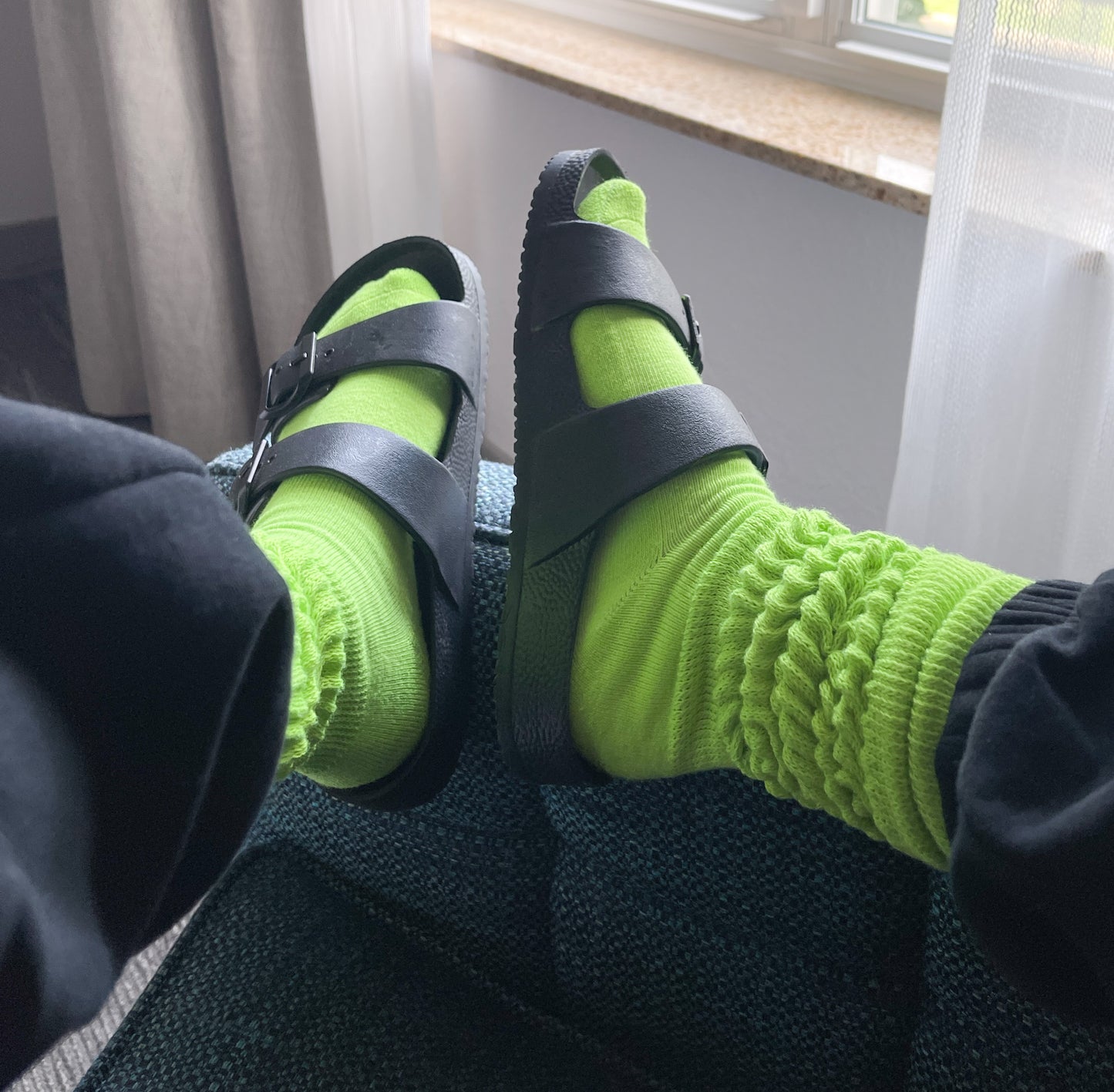 green socks birkenstocks